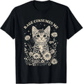 Cute Cat Rage Consumes Me Funny Sarcastic Kitten Flower T-Shirt