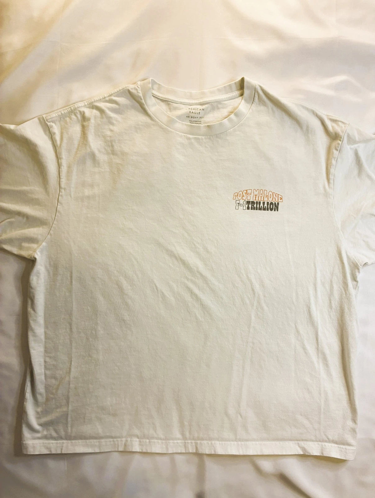 Post Malone F-Trillion T-Shirt American Eagle XXL White Graphic Country Music