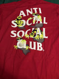 Anti Social Social Club Banded Tee Red Size Large New Opened Bag With Tag Image 1 of 4