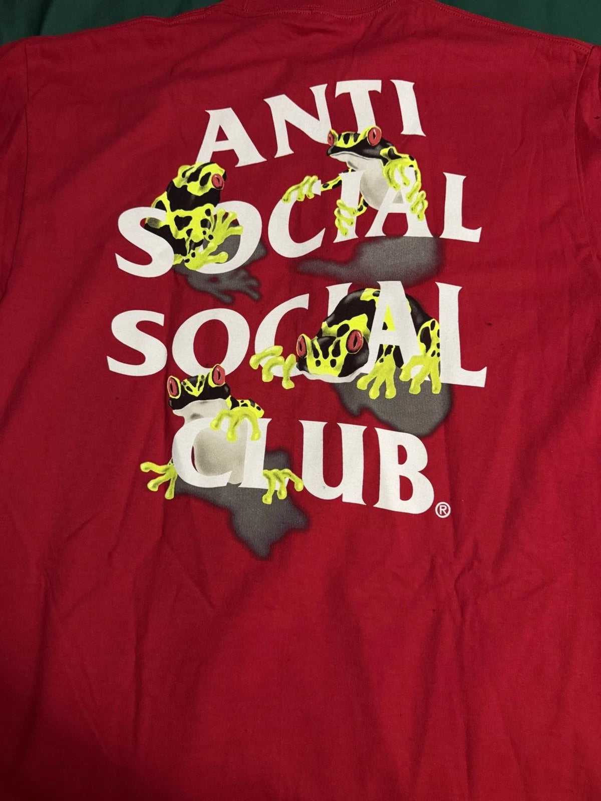 Anti Social Social Club Banded Tee Red Size Large New Opened Bag With Tag Image 1 of 4