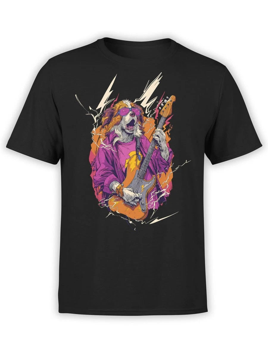 FANTUCCI Amped Pup T-Shirt | Rock Band Dog Tee for Music Lovers with Attitude