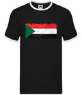 Sudan Grunge Style Flag - Mens Ringer - Sudanese Flags Country Travel