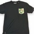 LRG Black Cotton Jersey Pocket Tee Mushroom Graphic Print Crew Neck XL