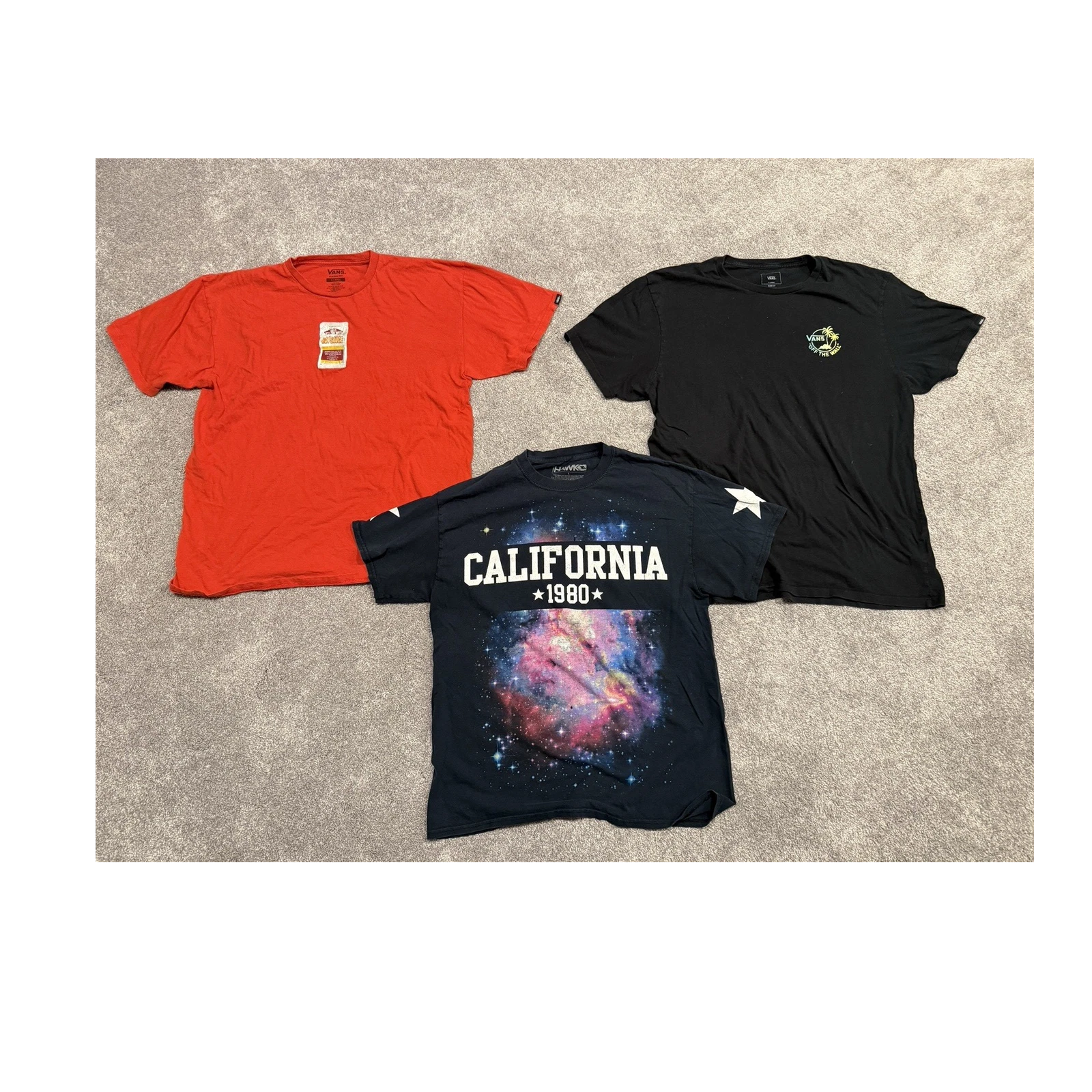 Vans Tony Hawk Graphic Logo Crew Neck Short Sleeve T-Shirts Men’s XL and L Lot