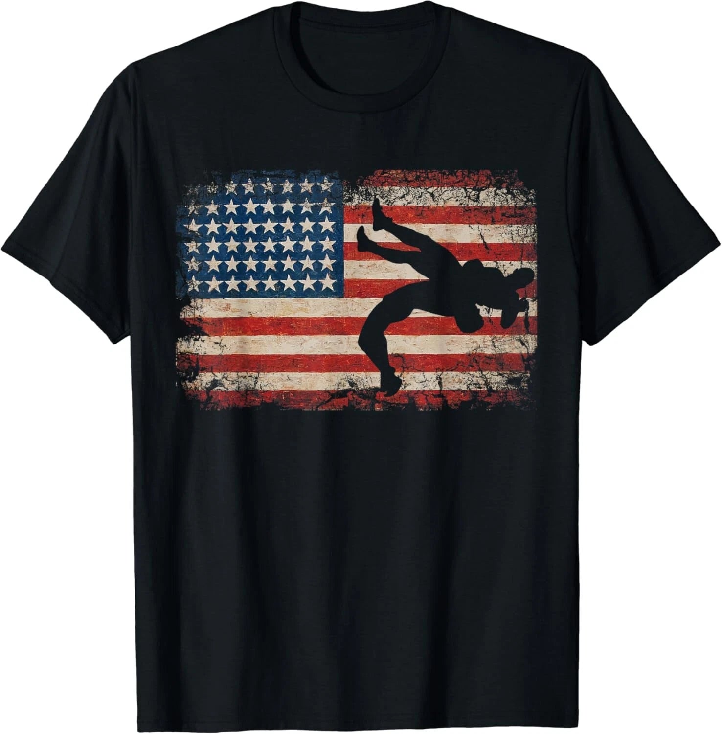 Usa Flag Wrestling American Flag Wrestling Wrestle Gift Unisex T-Shirt