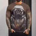 Mens loose fitting printed t shirt casual style suitable for all seasons wear