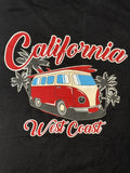 Red Van Bus California Life Style Graphic Tank Top Mens XL