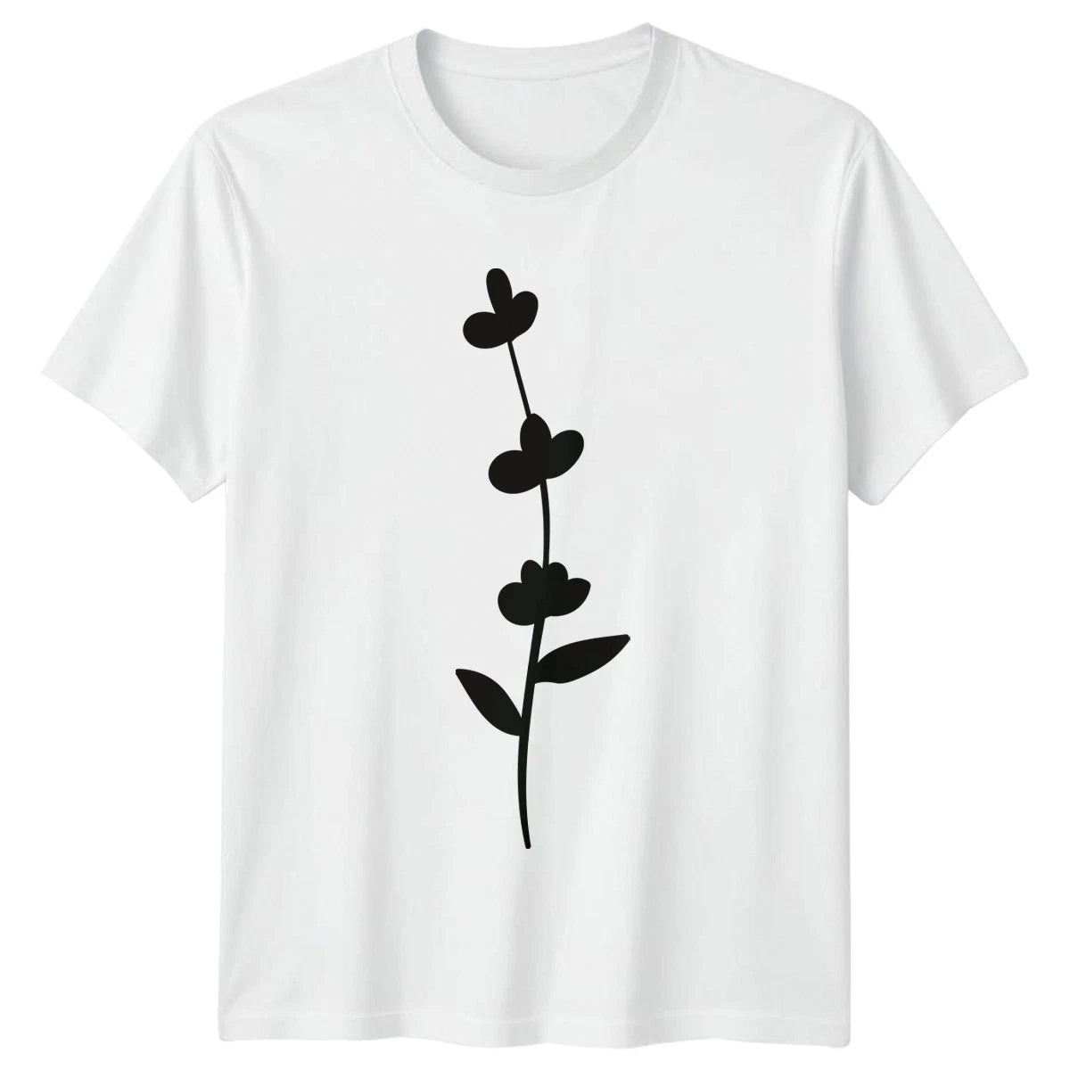 Moon Phase Lavender Womens T-Shirt Botanical Nature Mothers Day Gift For Her