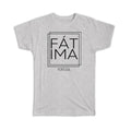 Gift T-Shirt : FaTIMA Portugal Square Modern Minimalist Font