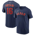 Ohtani 16 Japan Baseball 2026 World Baseball Classic Name & Number T-Shirt, Navy