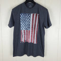 Well Worn Shirt Mens Extra Large Gray Graphic Crew Neck Short Sleeve Stretch USA