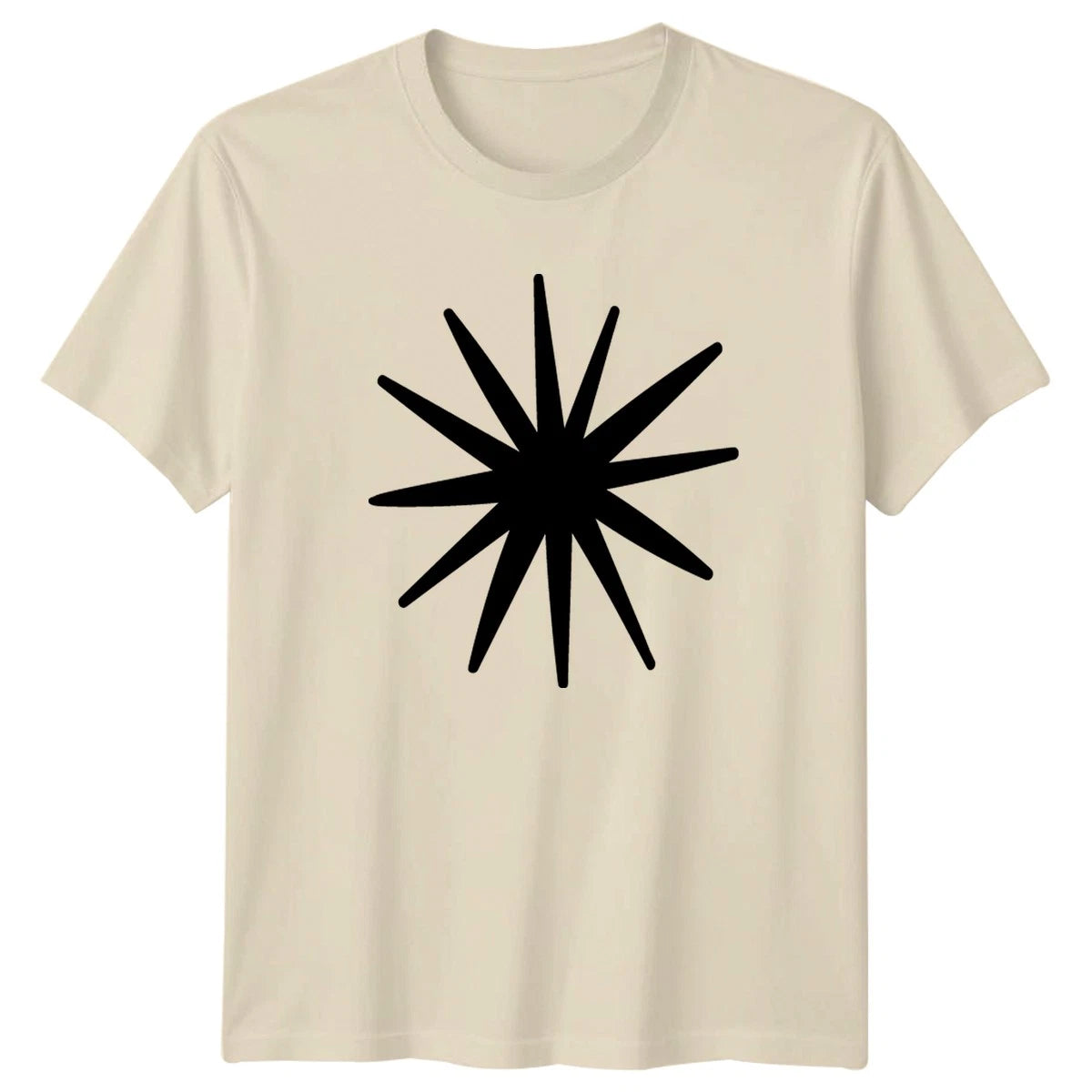 Abstract Starburst Geometric Minimalist Style T-Shirt Starburst Design Abstract