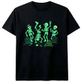 HOT SALE- Glow in The Dark Dancing Skeleton Halloween T-Shirt Cotton Tee for Men