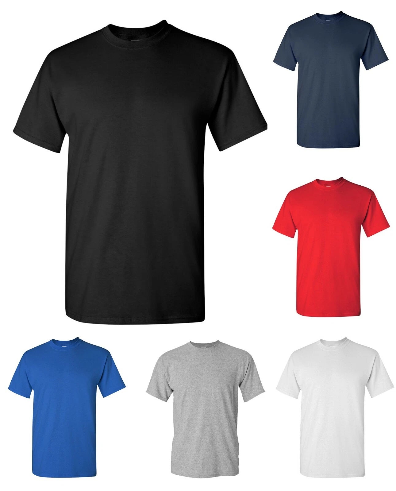 Gildan Mens Heavy 100% Cotton Bulk Plain Adult T-Shirt Tee 5000