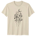 Magical Mushroom Hand Moon Botanical T-Shirt Mushroom Lover Nature
