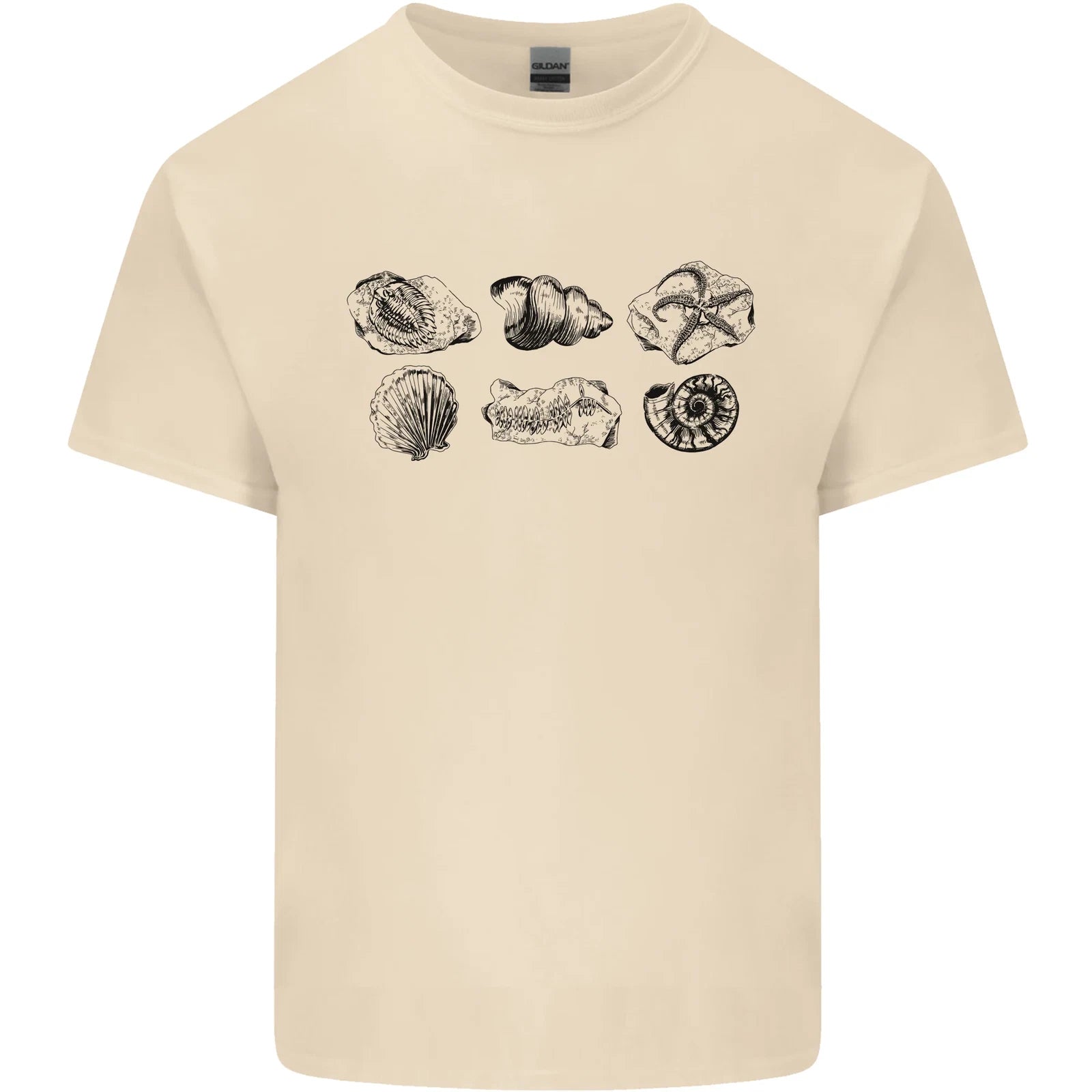 Fossil Set Palaeontologist Palaeontology Mens Cotton T-Shirt Tee Top