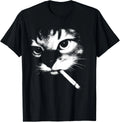 Smoking Cat Meme Funny Cigarette Kitty Gen Z T-Shirt unisex Tee