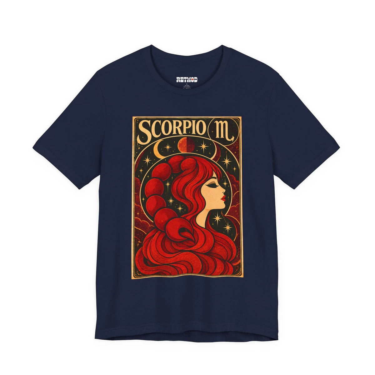 Unisex Fit - Scorpio Zodiac Woman Illustration T-Shirt - Astrology Art Tee Image 1 of 4