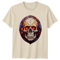 Stained Glass Skull T-Shirt Gothic Halloween Gift For Him And Her