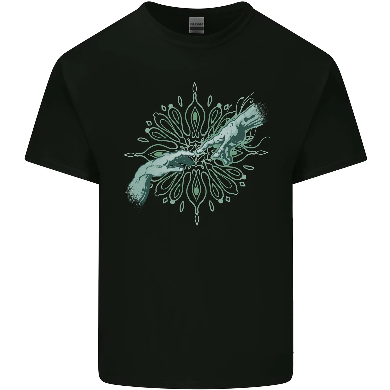 Alien Creation of Adam Parody UFO Mens Light Cotton T-Shirt