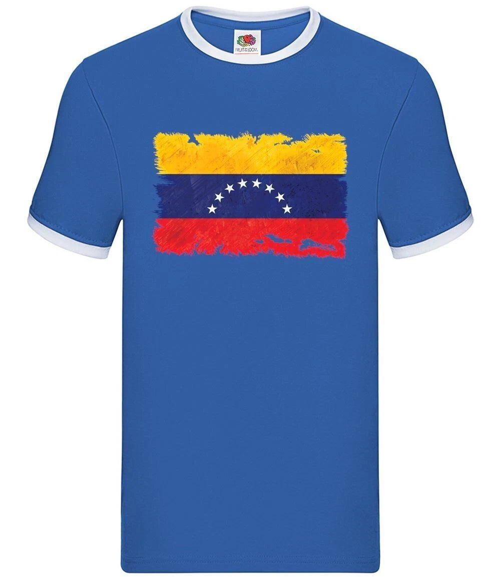 Venezuela Grunge Style Drapeau - Hommes Contraste - Vénézuélien Amour Live Pays