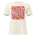 Hippie Bride Women's Relaxed T-Shirt Retro Flower Power Bridal Tee Image 1 of 4