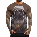 Mens printed loose fitting t shirt style holiday vacation and club use