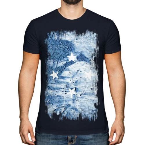 MICRONESIA GRUNGE FLAG MENS T-SHIRT TEE TOP FOOTBALL GIFT SHIRT CLOTHING JERSEY