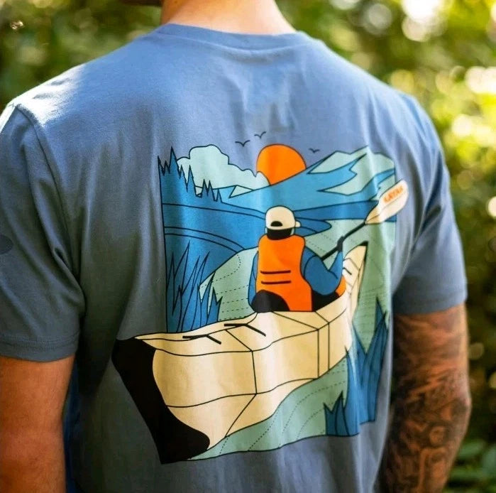 Oru Kayak T-shirt Men's XL 100% Jersey Cotton Relaxed Fit Graphic Print Casual Image 1 of 4