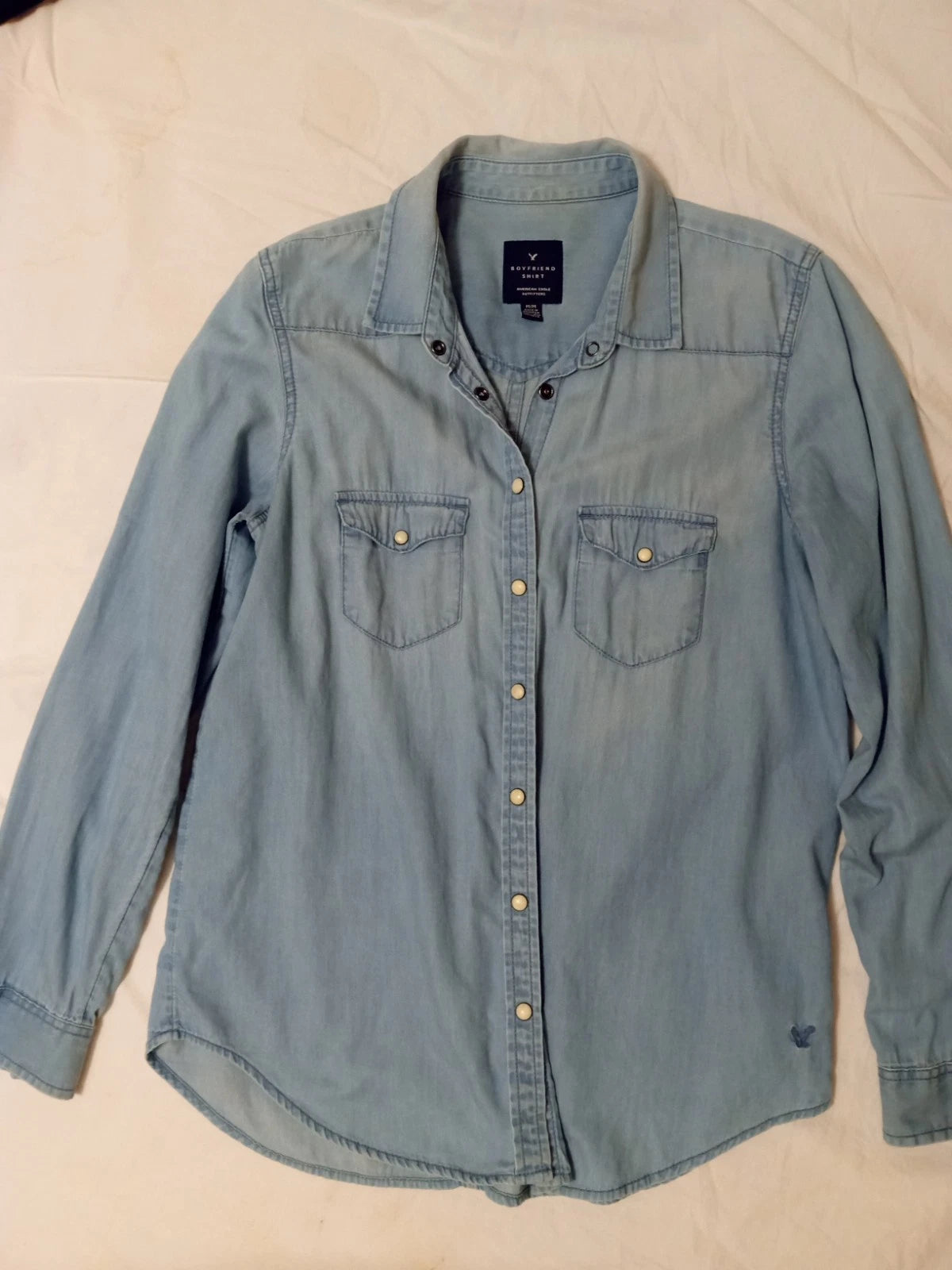 American Eagle Outfitter - pale blue boyfriend shirt long sleeves -Womens medium