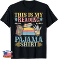 Reading This Is My Pajama Book and Pajama Librarian Reading T-Shirt