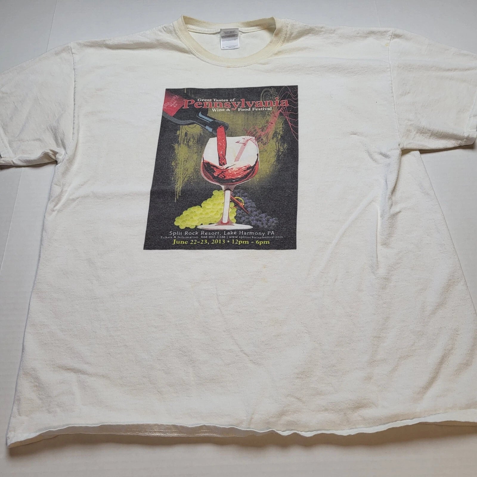 Pennsylvania Wine Food Festival T-Shirt Mens XL Harmony 2013 ?73