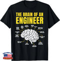 Funny Engineer's Brain Engineering Gift Unisex T-Shirt Image 1 of 4