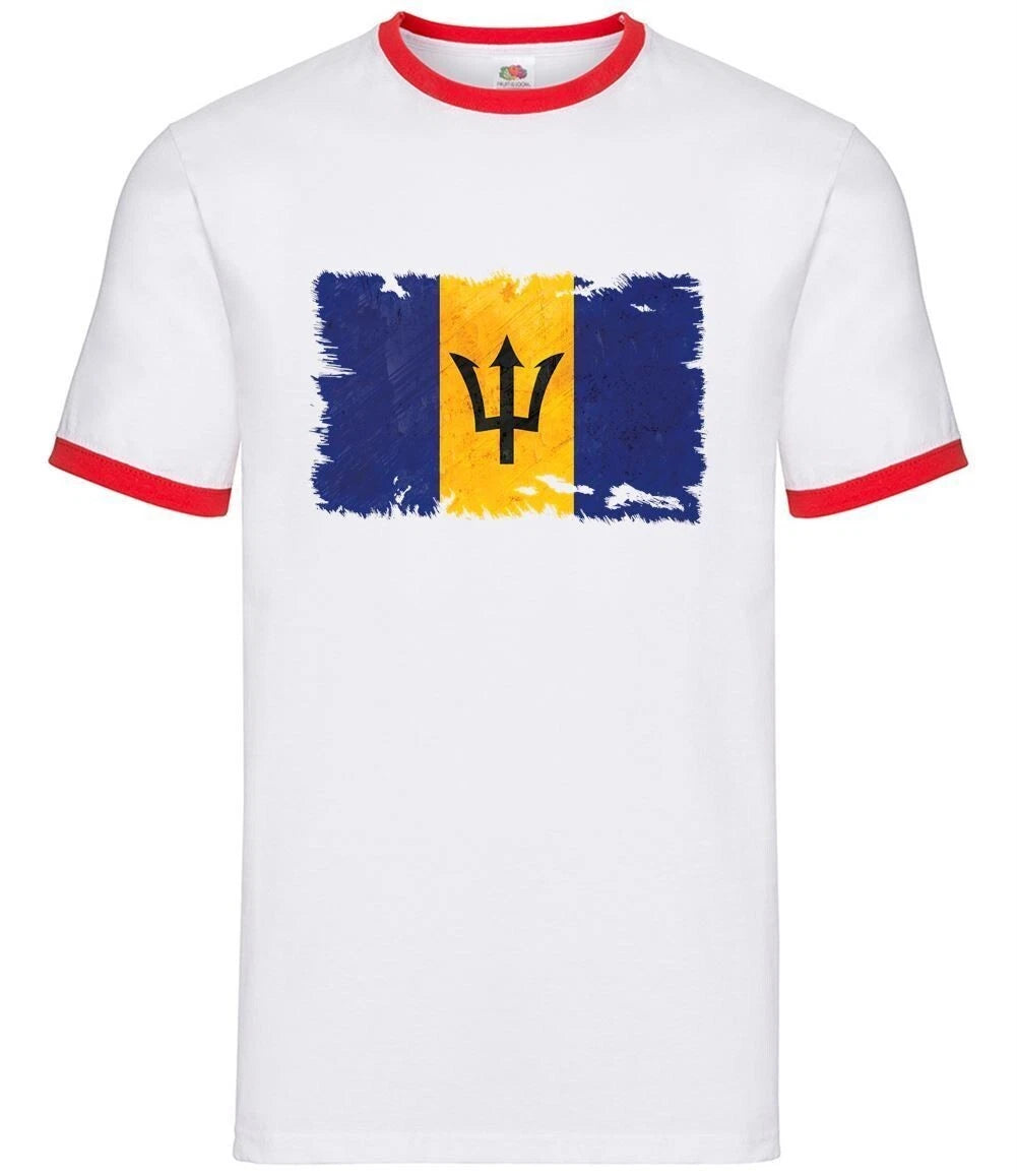 Barbados Drapeau Grunge - Hommes Contraste - de Caraïbes Bridgetown Pays