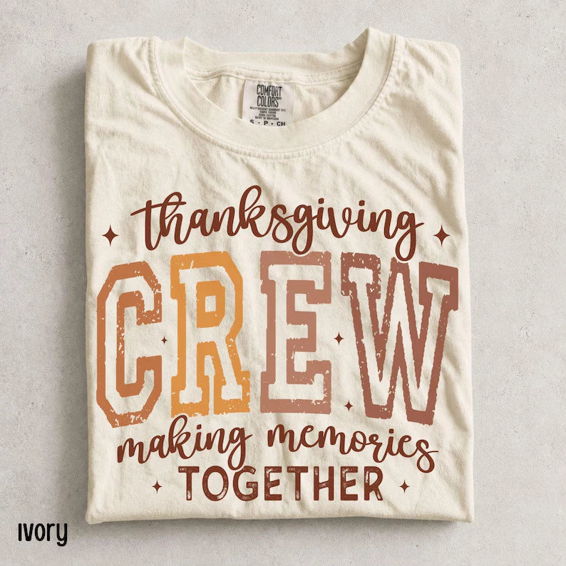 Thanksgiving Crew 2026 Shirt Family Matching Tee Friendsgiving Group Top