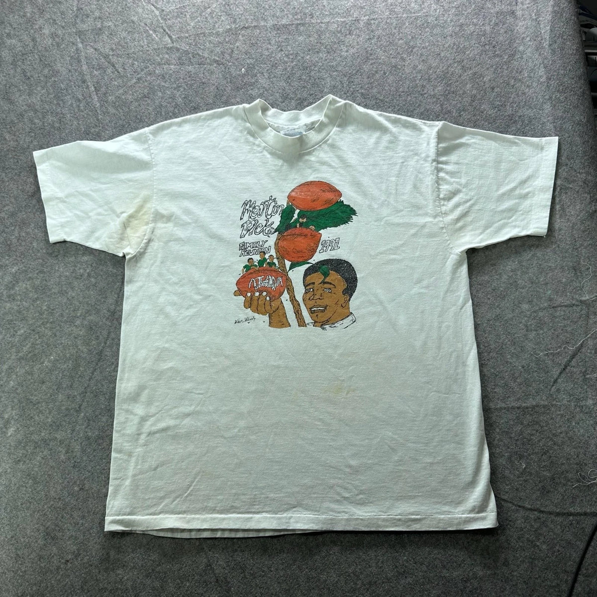 Vintage Hanes Shirt Mens XL White Martin Picks Family Reunion 1991 Atlanta