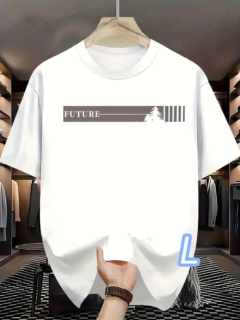 Light and Soft T White L Size Future Lightweight Soft Loose Fit Simple T