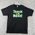 Jerzees Men's Black Trick Or Beer Cotton Crew Neck Short Sleeve T Shirt Size XL
