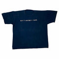 Y2K Funny “DON’T ASSUME I CARE.” Graphic Tee Blue Crew Neck Short Sleeve Mens XL Image 1 of 4