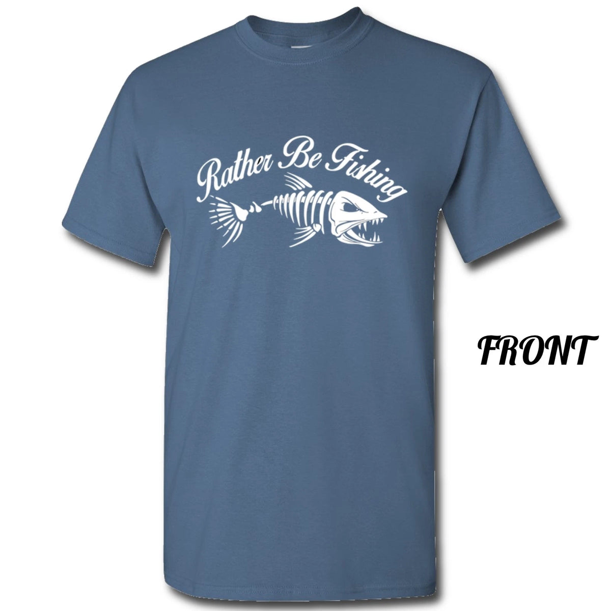 Rather Be Fishing Skeleton Brand New Shirt Multiple Sizes and Colors