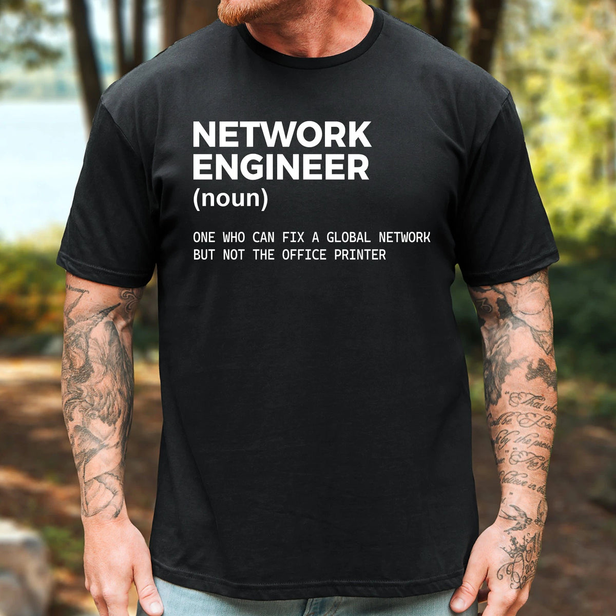 Network Engineer T Shirt IT Infrastructure Routing Systems Funny Gift Image 1 of 4