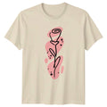 Minimalist Rose Line Art T-Shirt Abstract Floral Botanical Design Birthday Gift