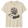 Reading Helps You Grow T-Shirt Bookworm Floral Reading Literature