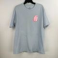 Anti Social Social Club T-Shirt Mens L Blue Streetwear Grunge Skate Bright Logo