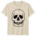 Classic Skull Illustration Design T-Shirt Skull Art Gothic Halloween Halloween