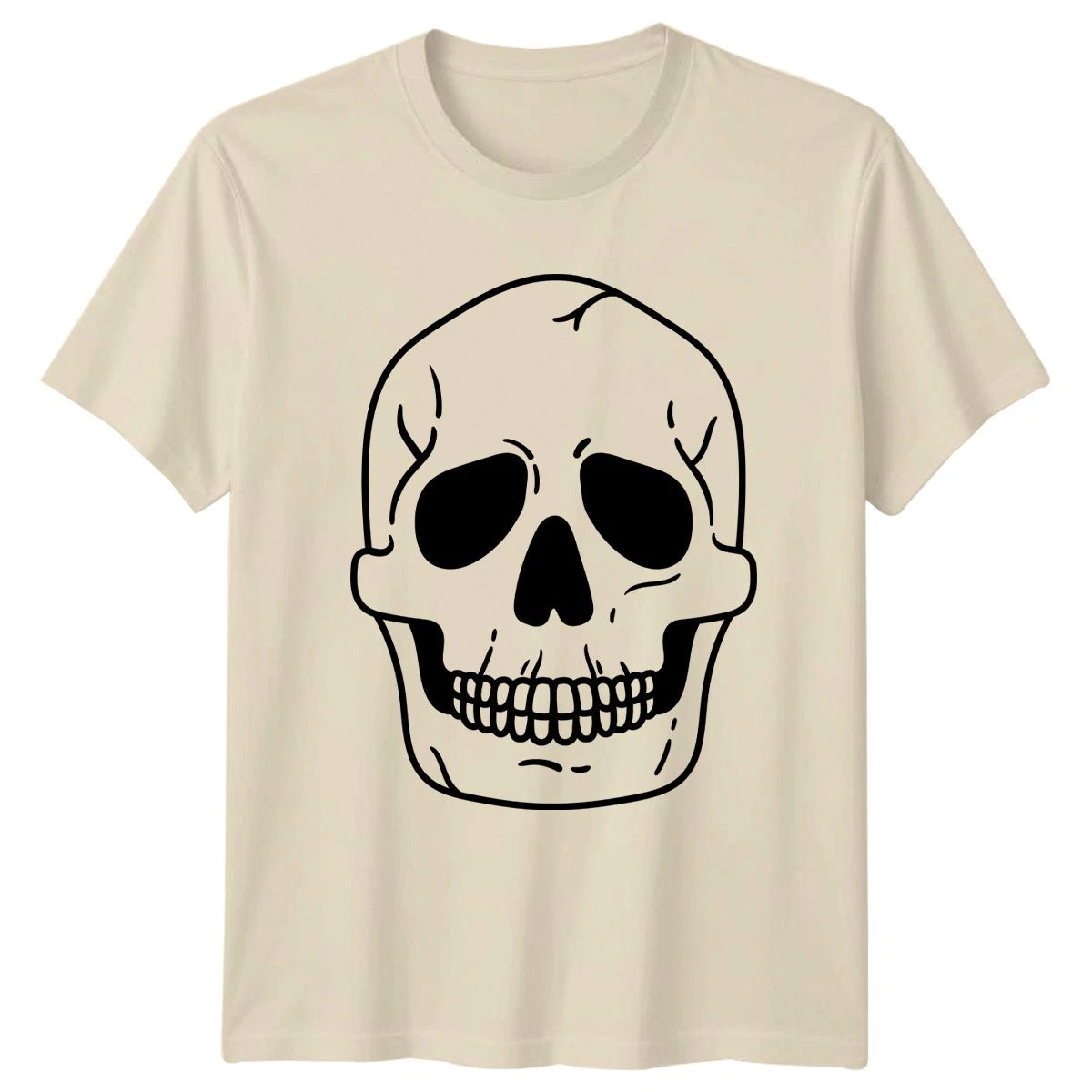 Classic Skull Illustration Design T-Shirt Skull Art Gothic Halloween Halloween