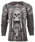 Xtreme Couture by Affliction Men's Thermal Shirt Pala Skull
