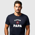 Captain Papa Enkr Men's Short Sleeve T-Shirt Color Navy Blue