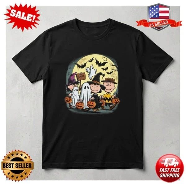 Retro Halloween, Spooky Pumpkin Unisex T-Shirt Size S-5XL