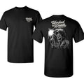 Worked to Death Welding Graphic T Shirt, Bold Skull Welder Back Print with Spark